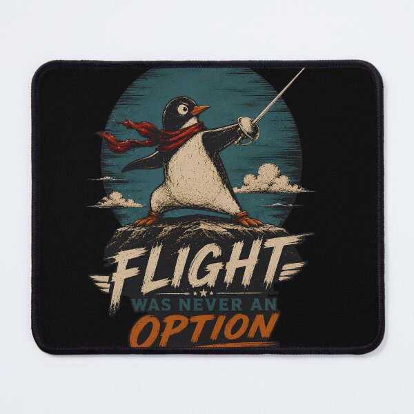 Item preview, Flight was Never an Option Funny Penguin with Knife Fighter designed and sold by Kyzed.