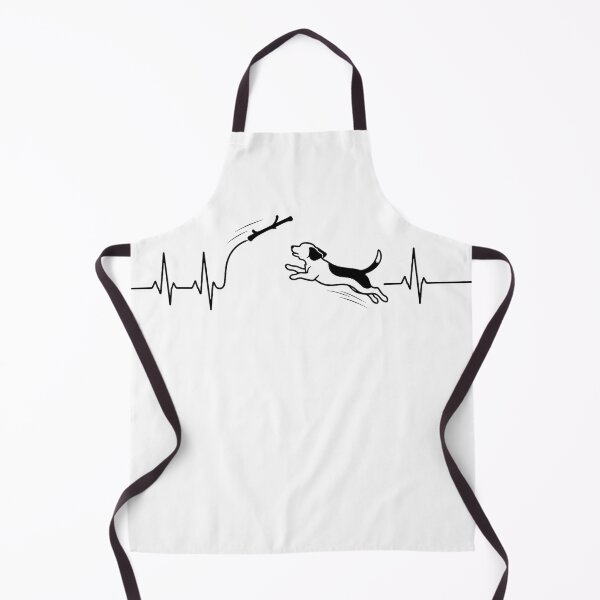 Item preview, ❤️ HEARTBEAT COLLECITON ❤️ - Heartbeat Dog - Joyful dog chasing heartbeat arc - Beagle designed and sold by WheelieGdArt.