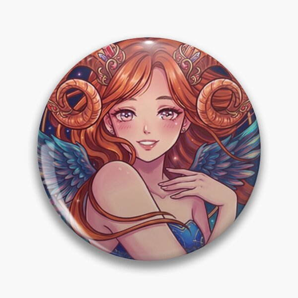 Item preview, Aries Zodiac Goddess Anime Art | Aries Energy Celestial Angel | Fantasy Astrology Illustration | Blue Galaxy Horoscope Wall Art | Ram Zodiac Sign | Aries Birthday Gift designed and sold by RSDigitalPrintDesign.