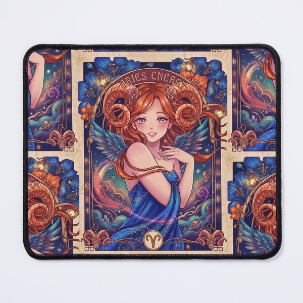 Item preview, Aries Zodiac Goddess Anime Art | Aries Energy Celestial Angel | Fantasy Astrology Illustration | Blue Galaxy Horoscope Wall Art | Ram Zodiac Sign | Aries Birthday Gift designed and sold by RSDigitalPrintDesign.