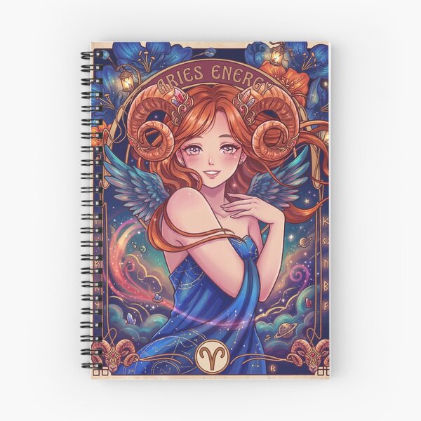 Item preview, Aries Zodiac Goddess Anime Art | Aries Energy Celestial Angel | Fantasy Astrology Illustration | Blue Galaxy Horoscope Wall Art | Ram Zodiac Sign | Aries Birthday Gift designed and sold by RSDigitalPrintDesign.
