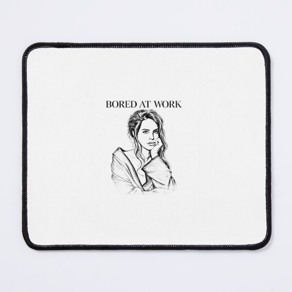 Item preview, BORED AT WORK | Vintage Glamour Black & White Portrait designed and sold by MMRE.