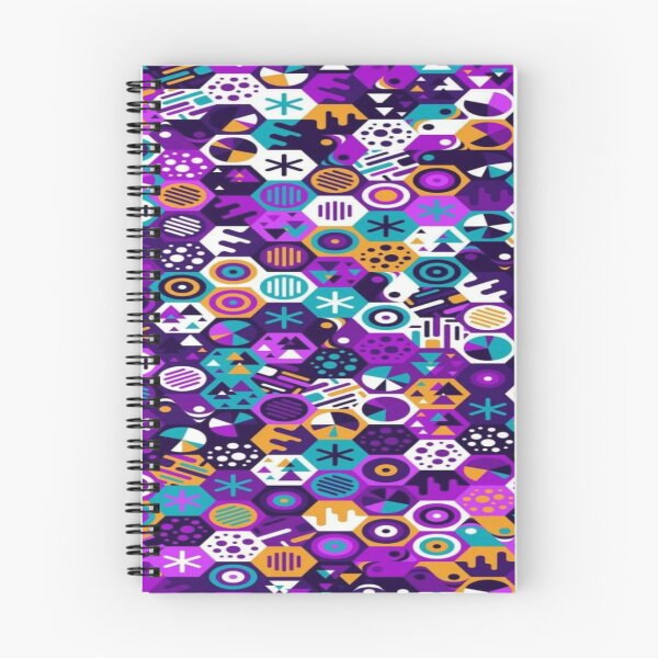 Item preview, Retro Pop Hexagonal Pattern - Multicolor Geometric Art Memphis Style designed and sold by RAYBIL.