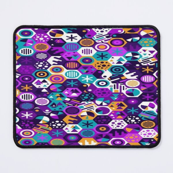 Item preview, Retro Pop Hexagonal Pattern - Multicolor Geometric Art Memphis Style designed and sold by RAYBIL.