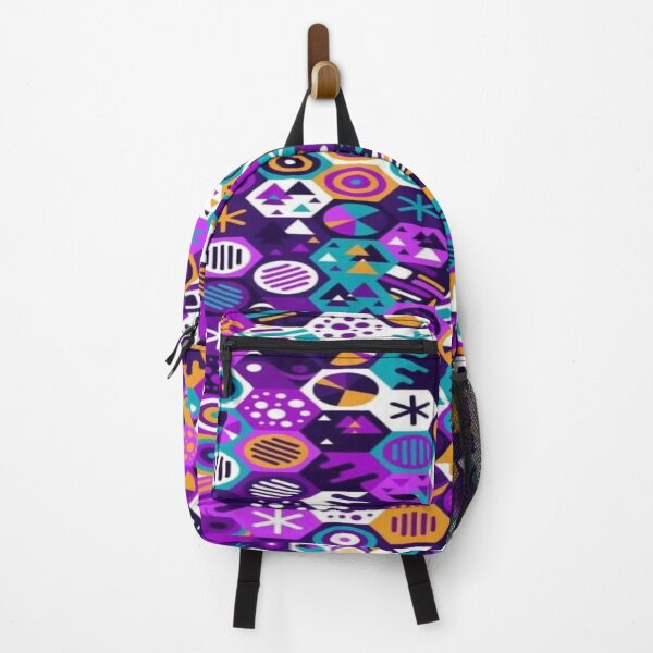 Item preview, Retro Pop Hexagonal Pattern - Multicolor Geometric Art Memphis Style designed and sold by RAYBIL.