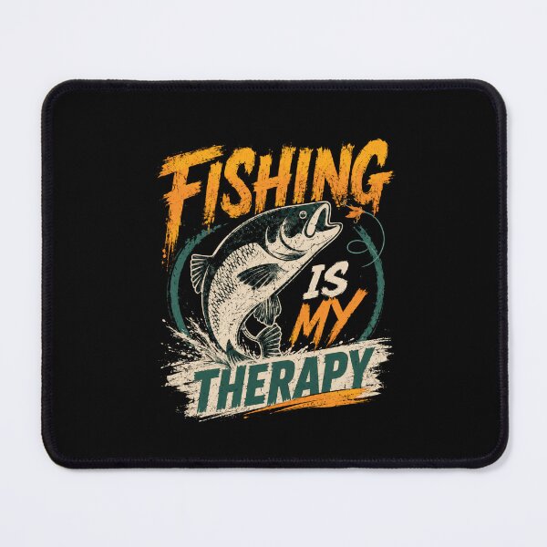 Item preview, Fishing Is My Therapy Angler Fisherman Hobbyist designed and sold by HumansStuck12.