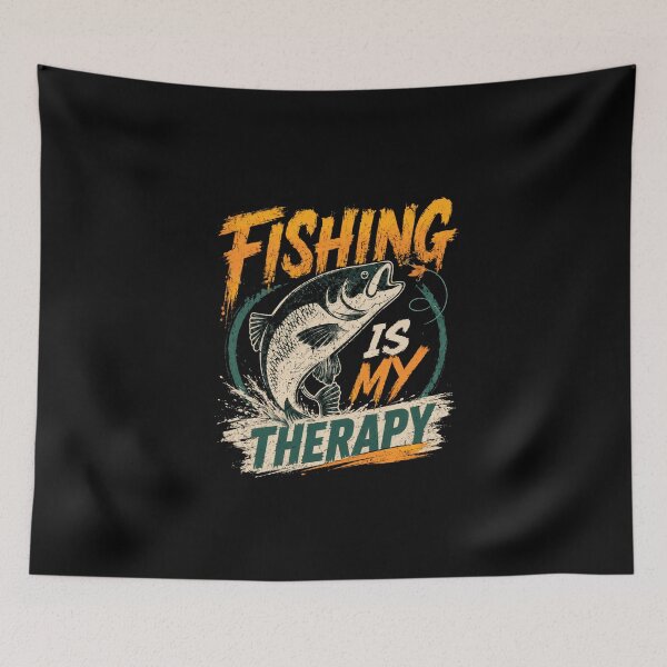 Item preview, Fishing Is My Therapy Angler Fisherman Hobbyist designed and sold by HumansStuck12.