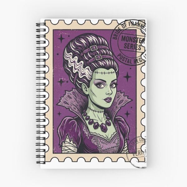 Item preview, Bride of Frankenstein Halloween Stamp designed and sold by sahbender.
