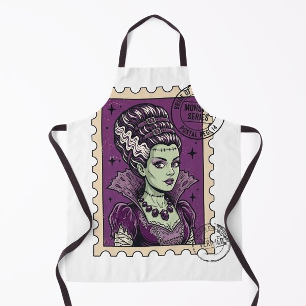 Item preview, Bride of Frankenstein Halloween Stamp designed and sold by sahbender.