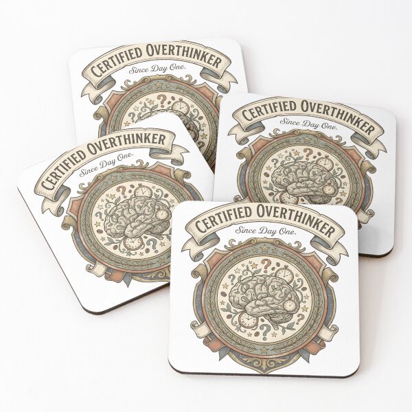 Item preview, Certified Overthinker Since Day One Vintage Retro Overthinker Shirt | Funny Introvert Mental Health Gift designed and sold by softmind studio.