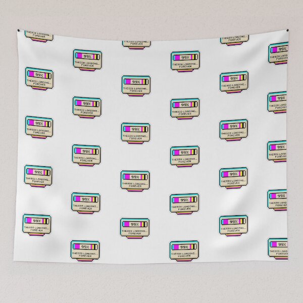 Artikelvorschau, Thesis Loading Please Wait Grad Student Sticker entworfen und verkauft von yanejoy.