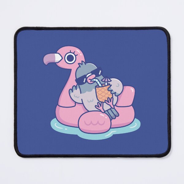 Item preview, Funny Pigeon With Sunglasses Chilling On Flamingo Float designed and sold by rustydoodle.
