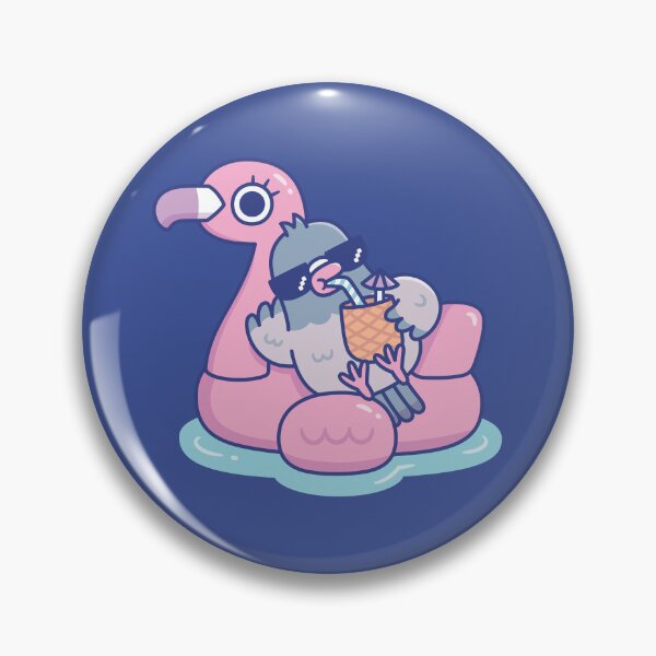 Item preview, Funny Pigeon With Sunglasses Chilling On Flamingo Float designed and sold by rustydoodle.