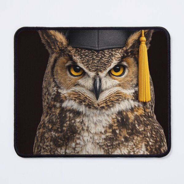 Item preview, Wise Owl Wearing Graduation Cap Portrait designed and sold by BagFactoryUK.