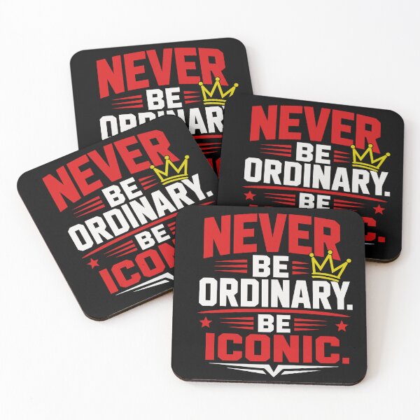 Item preview, Never Be Ordinary Be Iconic Motivational Men's Don't Be Ordinary Typography T-Shirt designed and sold by Huddy-clothes.