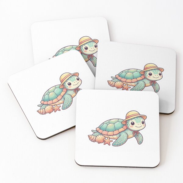 Item preview,  Kawaii Sea Turtle Sticker with Sun Hat – Adorable Ocean Turtle, Beach Animal Vinyl Decal, Coastal Summer Aesthetic designed and sold by Pandey14.