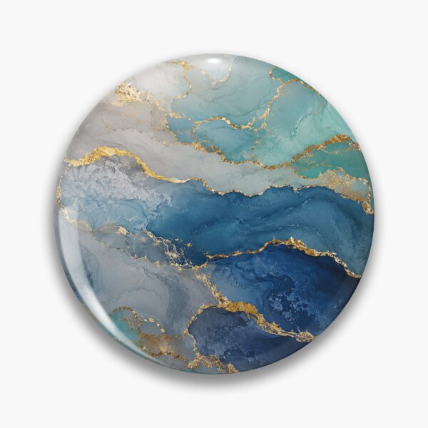 Item preview, Teal Gold Marble Geometric Art designed and sold by 0606PM.