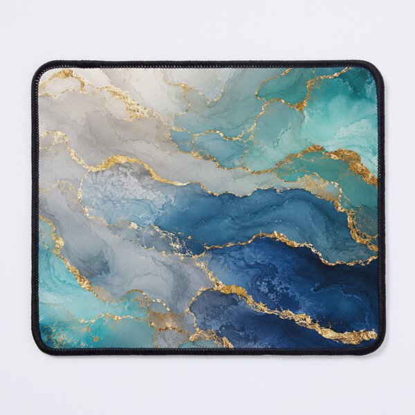 Item preview, Teal Gold Marble Geometric Art designed and sold by 0606PM.