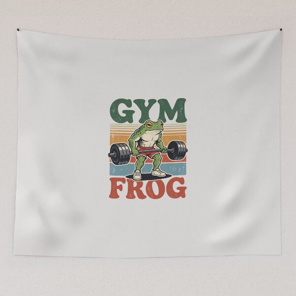 Item preview, Gym Frog Vintage Retro Deadlift Weightlifting Funny designed and sold by andromeda-redd.