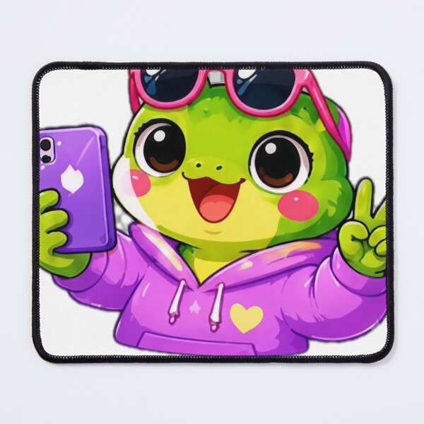 Item preview, Kawaii Frog Selfie Sticker designed and sold by DailyDoodlesBySumbul.