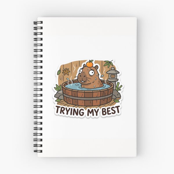 Item preview, Trying My Best Anxious Capybara Sticker designed and sold by yanejoy.