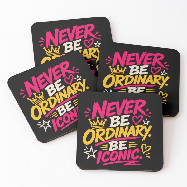 Item preview, Never Be Ordinary Be Iconic Motivational T-shirt Don't Be Ordinary Typography T-Shirt designed and sold by Huddy-clothes.