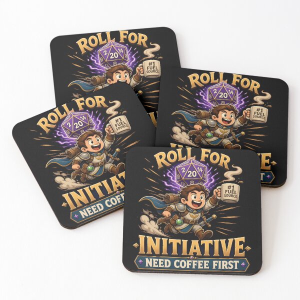 Item preview, Roll For Initiative Need Coffee First Funny Dnd Dice RPG designed and sold by BadhbhLoot.