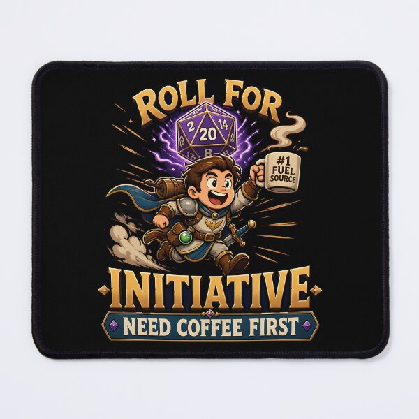 Item preview, Roll For Initiative Need Coffee First Funny Dnd Dice RPG designed and sold by BadhbhArt.