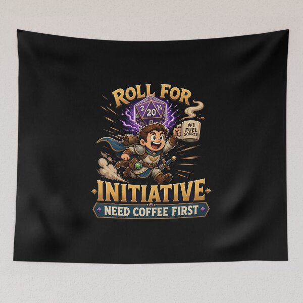 Item preview, Roll For Initiative Need Coffee First Funny Dnd Dice RPG designed and sold by BadhbhArt.