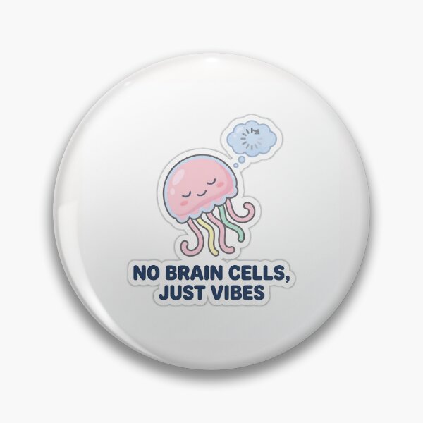 Item preview, No Thoughts Just Brain Fog Cute Jellyfish Sticker designed and sold by yanejoy.