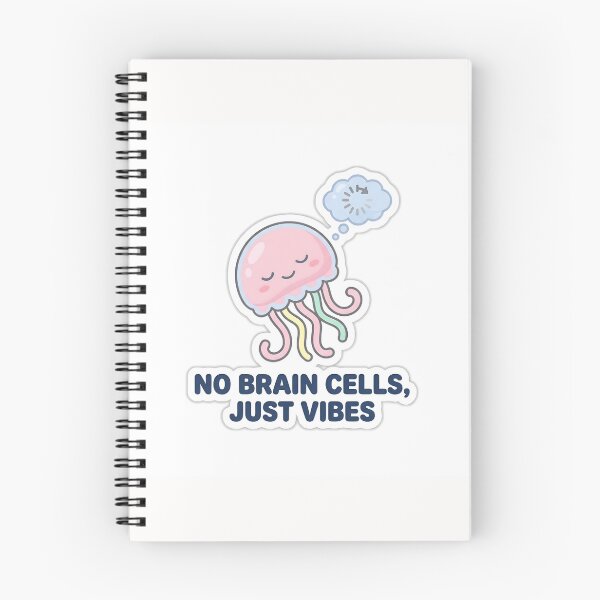 Item preview, No Thoughts Just Brain Fog Cute Jellyfish Sticker designed and sold by yanejoy.