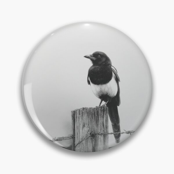 Item preview, A Magpie perched on an old fence, Birds in Motion designed and sold by CDC40.