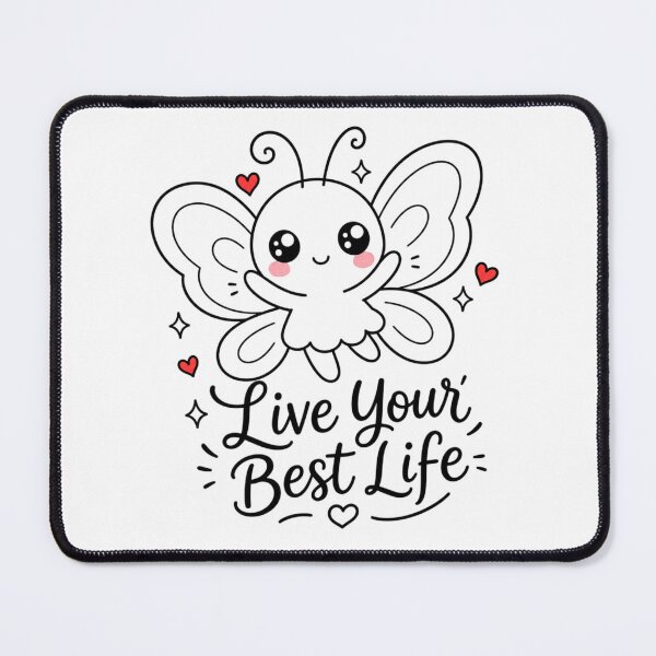 Item preview, Live Your Best Life | Kawaii Butterfly Positive Aesthetic designed and sold by Dulxoz.