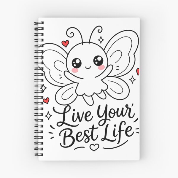 Item preview, Live Your Best Life | Kawaii Butterfly Positive Aesthetic designed and sold by Dulxoz.