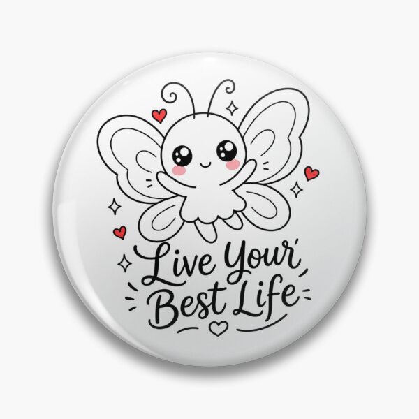 Item preview, Live Your Best Life | Kawaii Butterfly Positive Aesthetic designed and sold by Dulxoz.