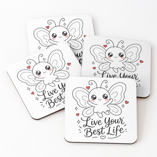 Item preview, Live Your Best Life | Kawaii Butterfly Positive Aesthetic designed and sold by Dulxoz.
