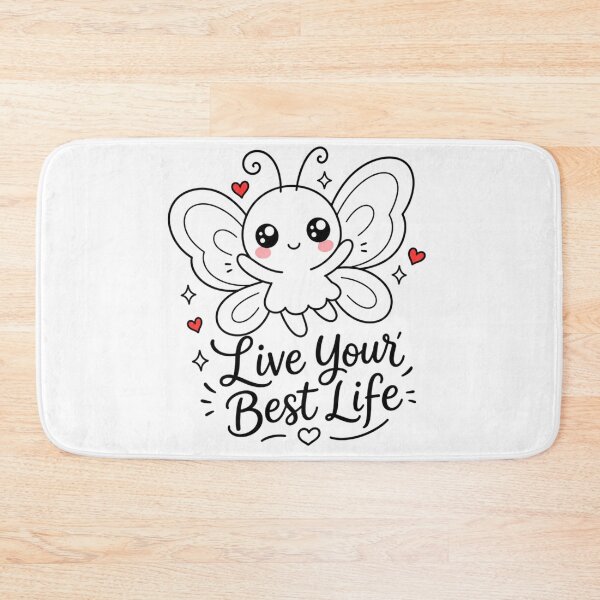 Item preview, Live Your Best Life | Kawaii Butterfly Positive Aesthetic designed and sold by Dulxoz.
