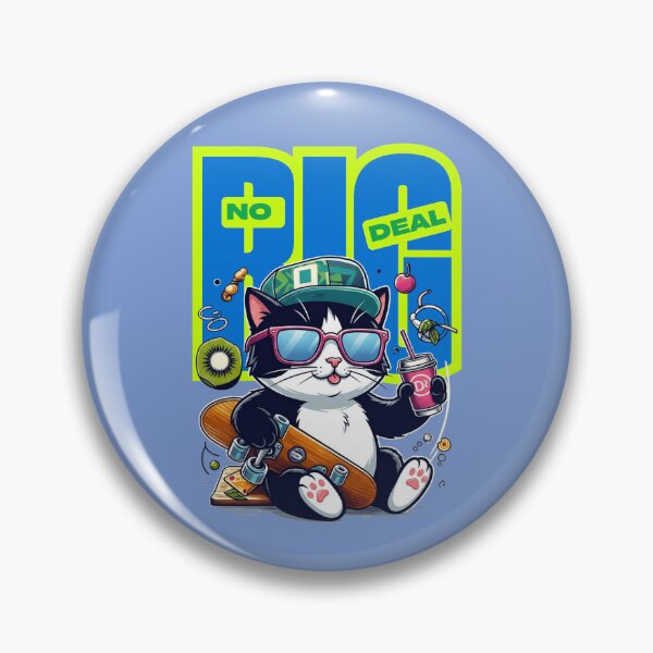 Item preview, No Big Deal Cat Skateboard T-Shirt |Cool Skater Kitty Streetwear Gift T-Shirt designed and sold by RealCuties.