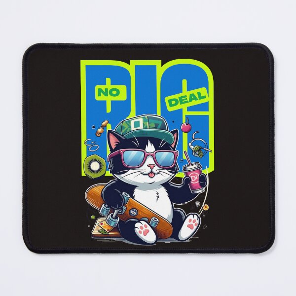 Item preview, No Big Deal Cat Skateboard T-Shirt |Cool Skater Kitty Streetwear Gift T-Shirt designed and sold by RealCuties.
