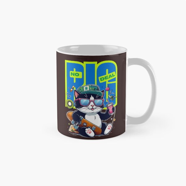 Item preview, No Big Deal Cat Skateboard T-Shirt |Cool Skater Kitty Streetwear Gift T-Shirt designed and sold by RealCuties.