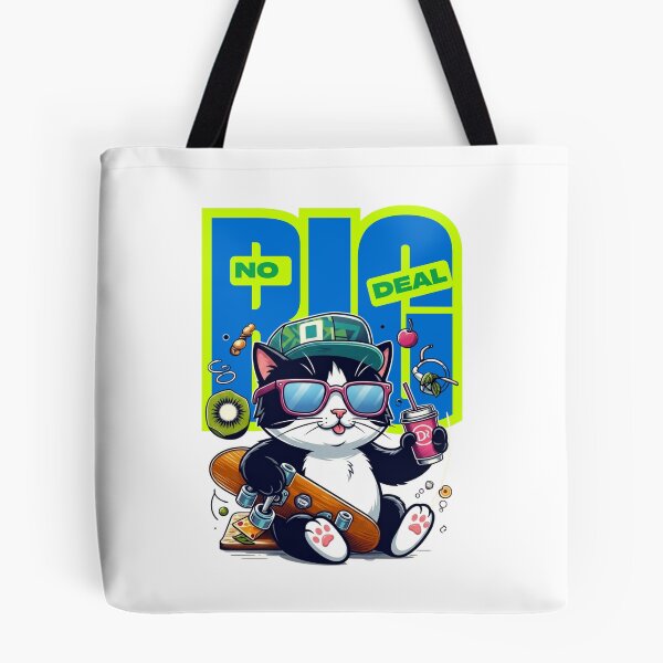 Item preview, No Big Deal Cat Skateboard T-Shirt |Cool Skater Kitty Streetwear Gift T-Shirt designed and sold by RealCuties.