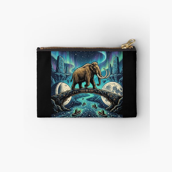 Item preview, Mystical Mammoth Odyssey – Fantasy Cosmic River Artwork designed and sold by Dogandesighn.