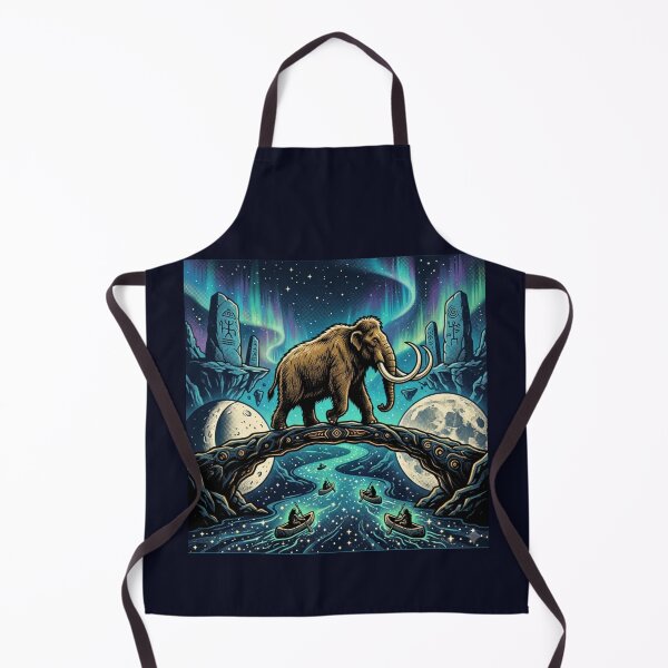 Item preview, Mystical Mammoth Odyssey – Fantasy Cosmic River Artwork designed and sold by Dogandesighn.