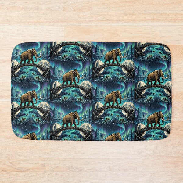 Item preview, Mystical Mammoth Odyssey – Fantasy Cosmic River Artwork designed and sold by Dogandesighn.