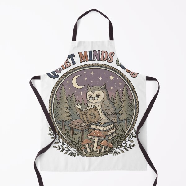 Item preview, Quiet Minds Club Owl Reading Shirt | Book Lover Introvert Cottagecore Vintage Design designed and sold by softmind studio.