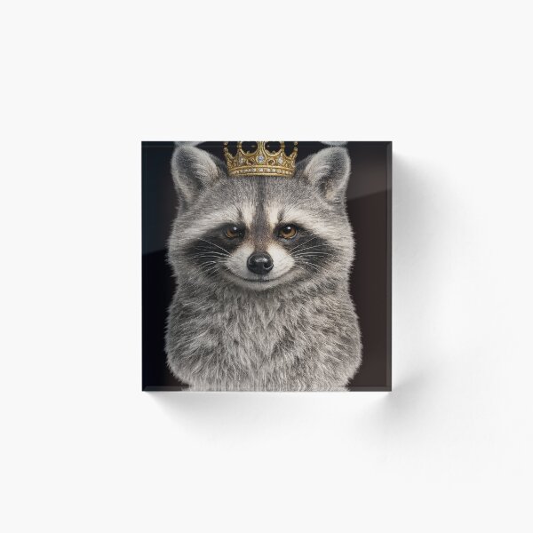 Item preview, Royal Raccoon Wearing Golden Crown Portrait designed and sold by BagFactoryUK.