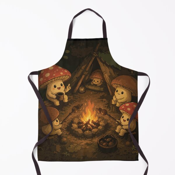 Item preview, Cute Mushroom Campfire Friends Cozy Forest Camping designed and sold by SimplePoDesign.