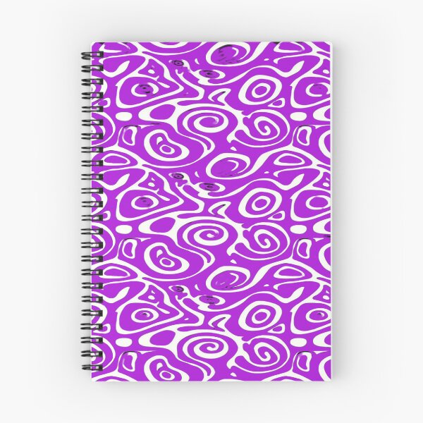Item preview, Fluid Psychedelic Pattern - Black and White Spirals and Organic Shapes (Retro 70s) designed and sold by RAYBIL.