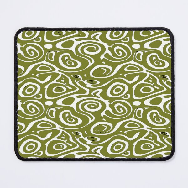 Item preview, Fluid Psychedelic Pattern - Black and White Spirals and Organic Shapes (Retro 70s) designed and sold by RAYBIL.
