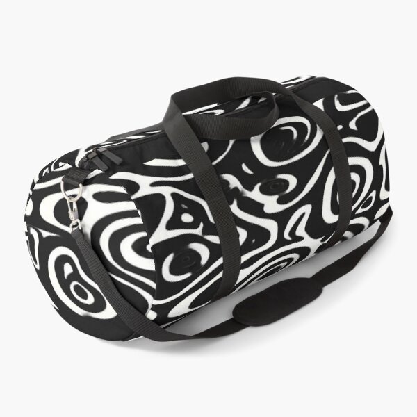 Item preview, Fluid Psychedelic Pattern - Black and White Spirals and Organic Shapes (Retro 70s) designed and sold by RAYBIL.